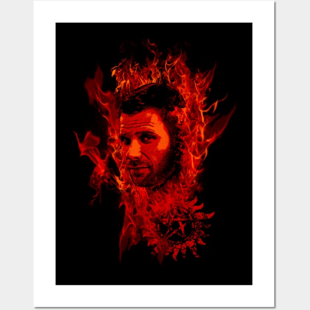 Lucifer In Flames Wall Art by HappyLlama